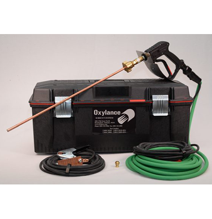 Exothermic Oxylance Standard Toolbox Cutting System Kit with 25 foot Leads and Hose